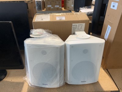 Lot 1182 - Boxed pair of Biamp model SDQ5PIR-W speakers...