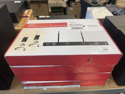 Lot 1192 - 4 boxes of NU2 by Chord dual UHF wireless...