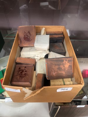 Lot 364 - A box of assorted mounted copper printing...