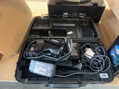 Lot 1203 - Cased Sharp video camera with accessories