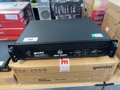 Lot 1209 - Gemini 2000w professional power amplifier...