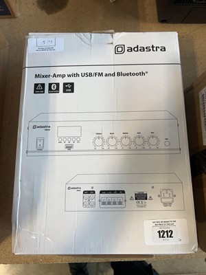 Lot 1212 - Adastra mixer amp with USB/FM and Bluetooth,...