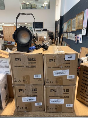 Lot 1223 - 4 Pulse MFZ160Q mini Fresnel zoom-RGBW lights