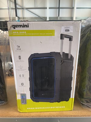 Lot 1235 - Gemini MPA-2400 rechargeable weather resistant...