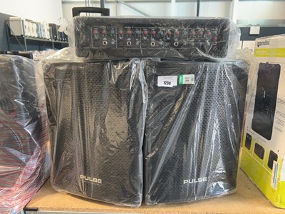 Lot 1236 - Pulse 4 channel 2 x 1000w mono mixer amplifier...