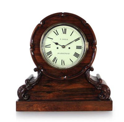 Lot 60 - A Victorian mantle clock, the twin fusee...