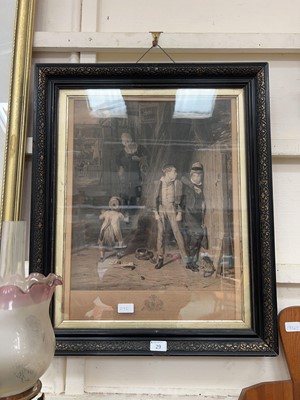 Lot 29 - A framed and glazed engraving after W Mulready...