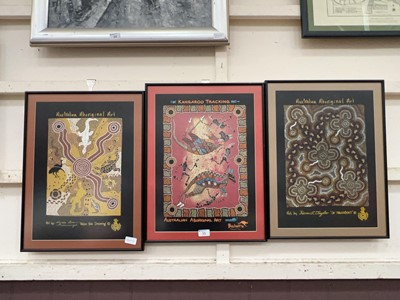 Lot 35 - Three framed and glazed prints of Australian...