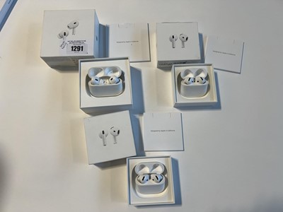 Lot 1291 - 3x boxed pairs of AirPods for spares and repairs