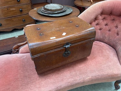 Lot 74 - A tin travelling trunk