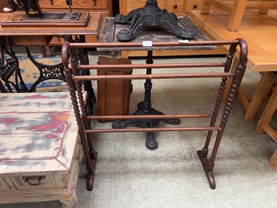 Lot 80 - A late Victorian mahogany towel rail