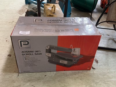 Lot 110 - A boxed Performance Tools 405mm scroll saw