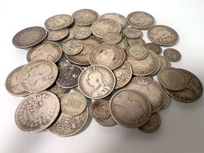 Lot 400 - A collection of mainly pre 1920 silver coinage...