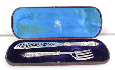 Lot 333 - A pair of Victorian silver fish servers...