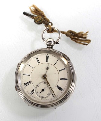 Lot 340 - A Victorian silver open face pocket watch, the...