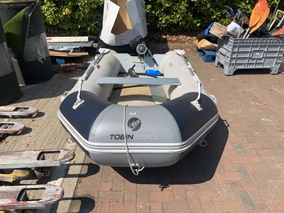 Lot 4273 - Tobin Sport inflatable dinghy, outboard petrol...