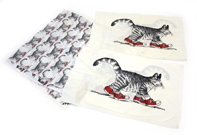 Lot A pair of pillow covers and a bedsheet...