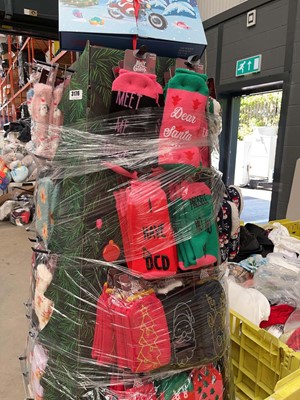 Lot 3176 - Christmas sock display stand with large...