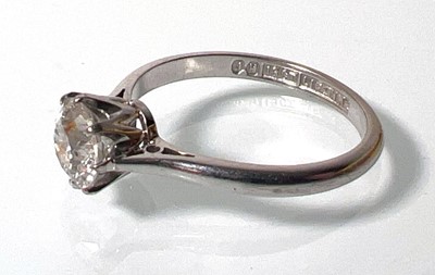Lot 413 - A mid-20th century white metal and diamond...