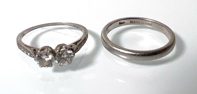 Lot 433 - A mid-20th century white metal dual diamond...