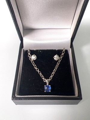 Lot 461 - A pair of platinum and diamond stud earrings...