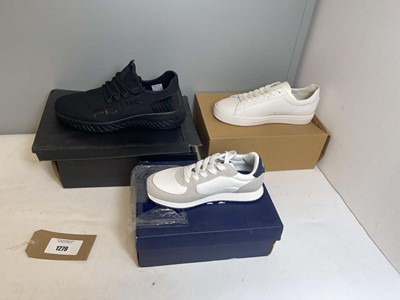 Lot 1825 - 3x Boxed pairs of trainers to include Clae UK7....
