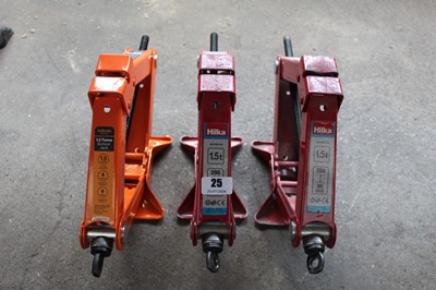 Lot 25 - Two Hilka and one Halfords 1.5 tonne vehicle...