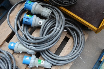 Lot 107 - 2 large heavy duty electrical cables