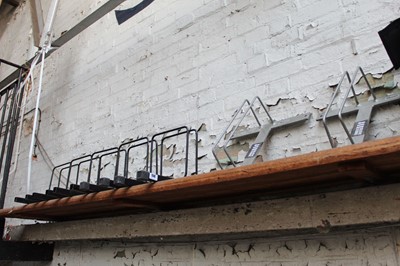 Lot 158 - 5 black cycle stands and 2 galvanised cycle...