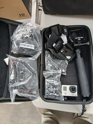 Lot 181 - Case containing a part Go Pro Hero 3 camera...
