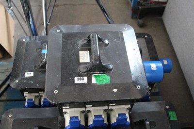 Lot 203 - Single phase splitter electrical box with 7...