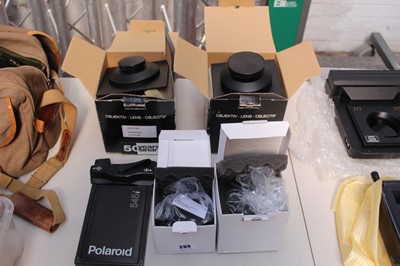 Lot 233 - Polaroid 545 i, 2 x Sinaron-S 5.6/150DB and...