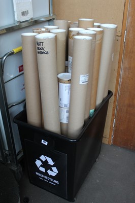 Lot 247 - Black mobile bin containing part rolls of...