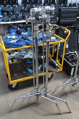Lot 248 - 2 Arri steel folding telescopic master stands...