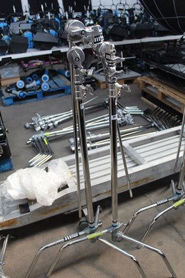 Lot 251 - 2 Arri steel folding telescopic master stands...