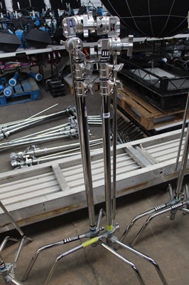 Lot 252 - 2 Arri steel folding telescopic master stands...