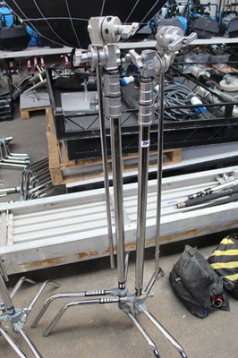 Lot 254 - 2 Arri steel folding telescopic master stands...