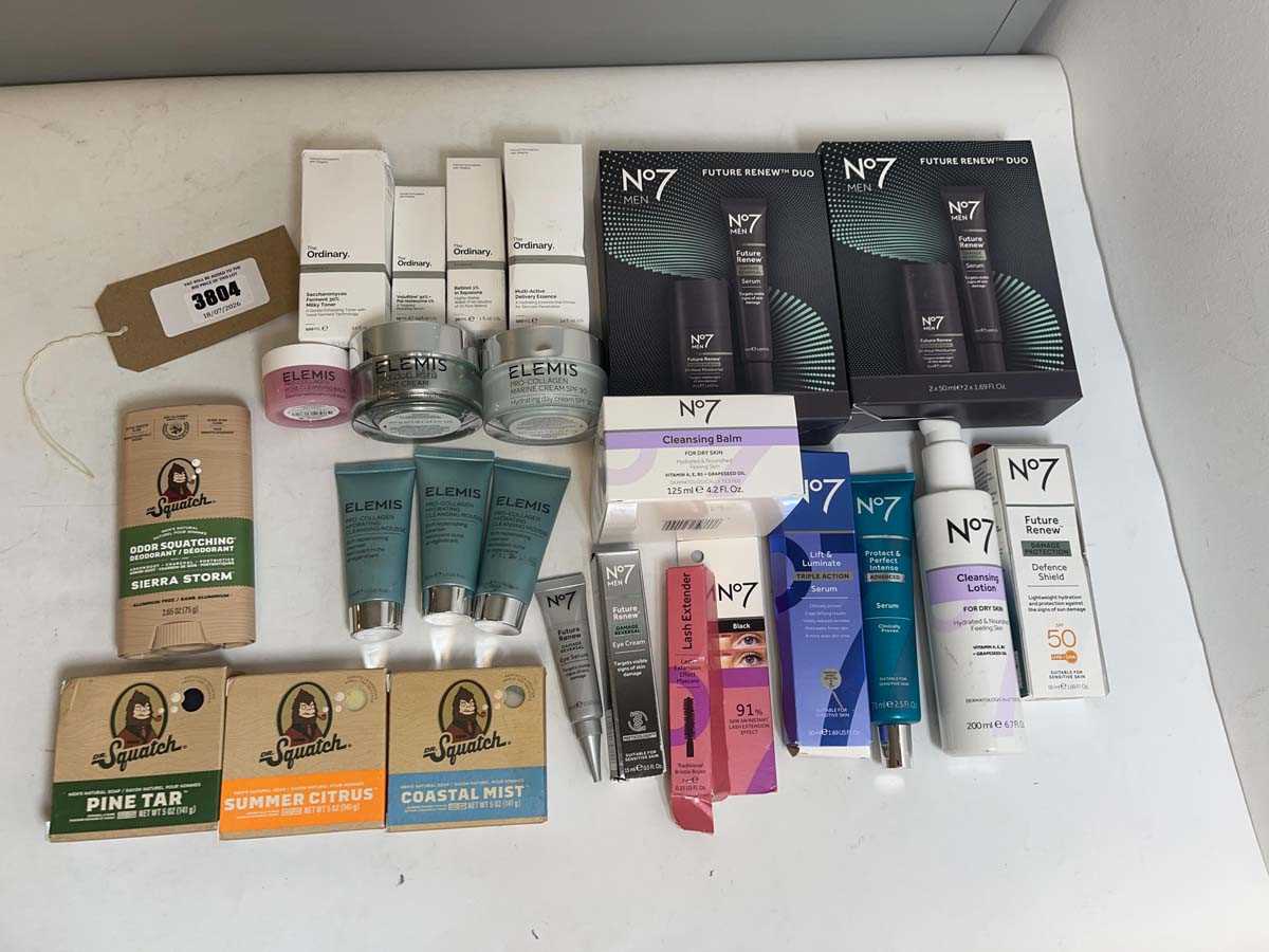 Lot 3804 - Cosmetics to include No7, Dr Squatch, The...