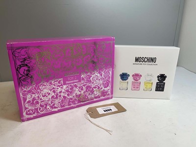 Lot 3809 - Moschino to2 2 bubble gum perfume gift set +...