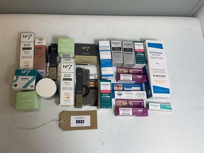 Lot 3832 - No.7 & Dr. Melaxin cosmetics