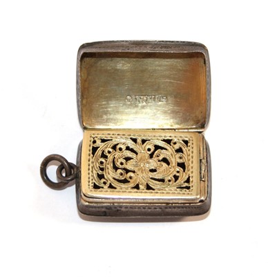 Lot 510 - A Victorian silver pendant vinaigrette by...