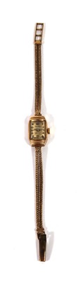 Lot 525 - A ladies Rotary 9ct gold mechanical wristwatch....