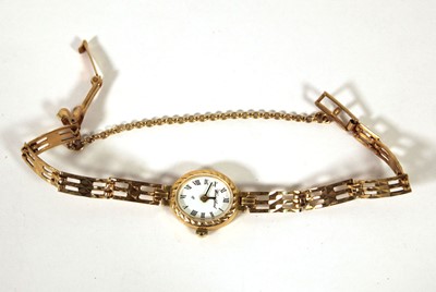 Lot 528 - A ladies 9ct gold Woodford wristwatch. Approx....