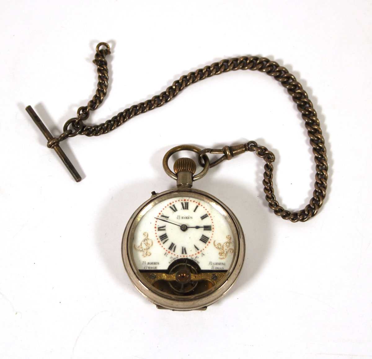 Lot 530 - An early 20th century nickel cased Hebdomas...