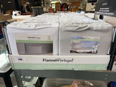 Lot 1296 - Box containing x6 Flannel Portugal 3 piece...