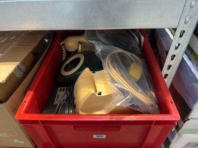 Lot 1533 - 5 boxes of vintage telephone equipment