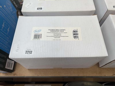Lot 2212 - Boxed Swirl Chrome Victorian triple control...