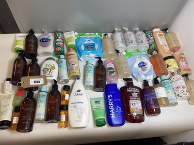 Lot 3869 - Shower gels. hand soaps, etc