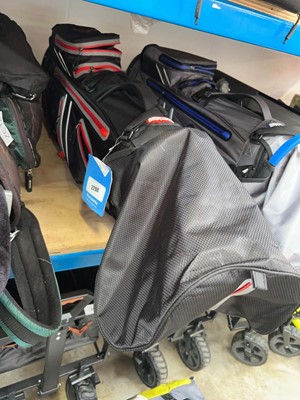 Lot 2298 - Langridge red and black branded golf bag (No...
