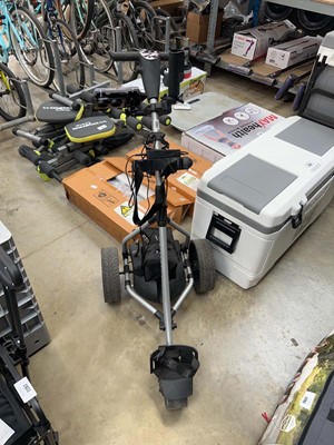 Lot 2303 - Promaster 3 wheeled electric golf trolley with...